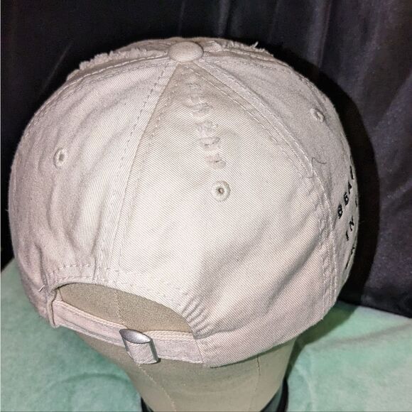 DECKY beige adjustable 'Beauty in the Broken' hat, NWOT - Picture 2 of 6